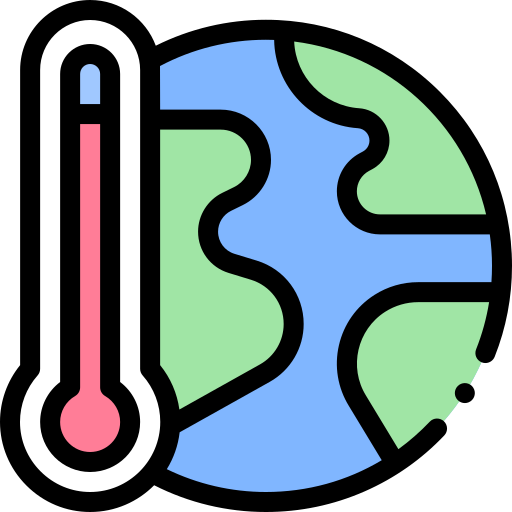 globalne ocieplenie Detailed Rounded Lineal color ikona