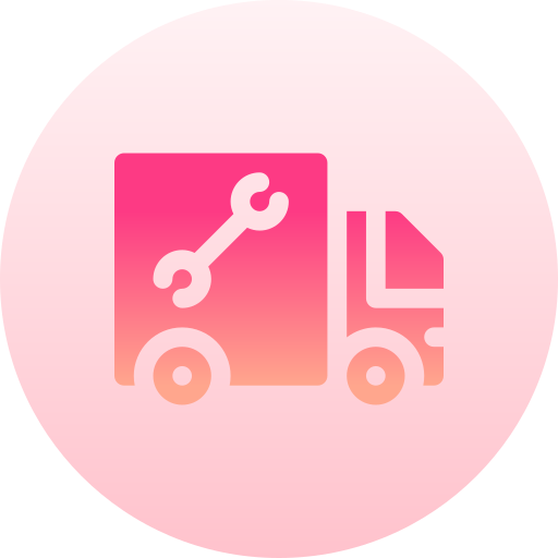 Plumber truck Basic Gradient Circular icon