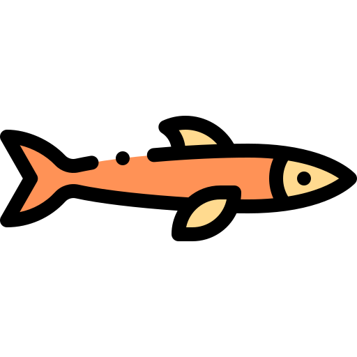 Sardine Detailed Rounded Lineal color icon