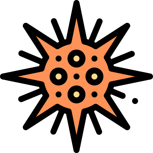 Sea urchin Detailed Rounded Lineal color icon