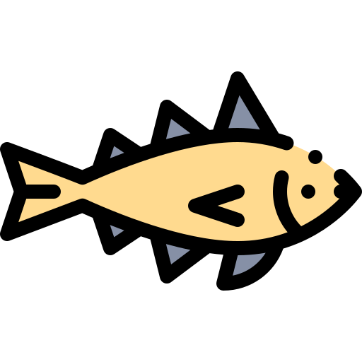 Codfish Detailed Rounded Lineal color icon