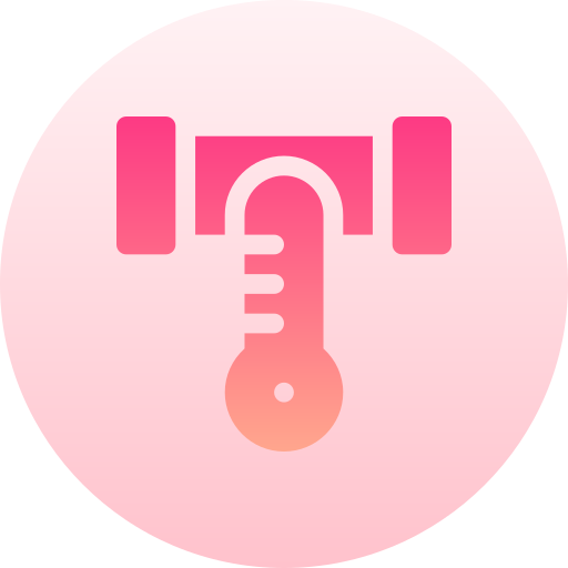 温度 Basic Gradient Circular icon
