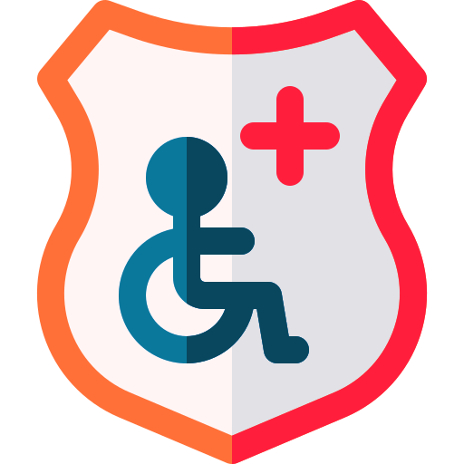 Страховка по инвалидности Basic Rounded Flat иконка