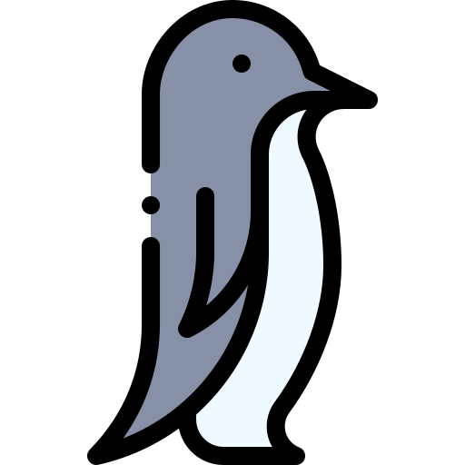 Пингвин Detailed Rounded Lineal color иконка