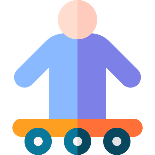 persona discapacitada Basic Rounded Flat icono