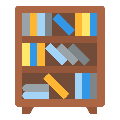 Bookshelf Iconixar Flat icon