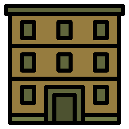 Military base Iconixar Lineal Color icon