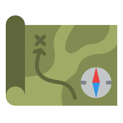 kaart Iconixar Flat icoon