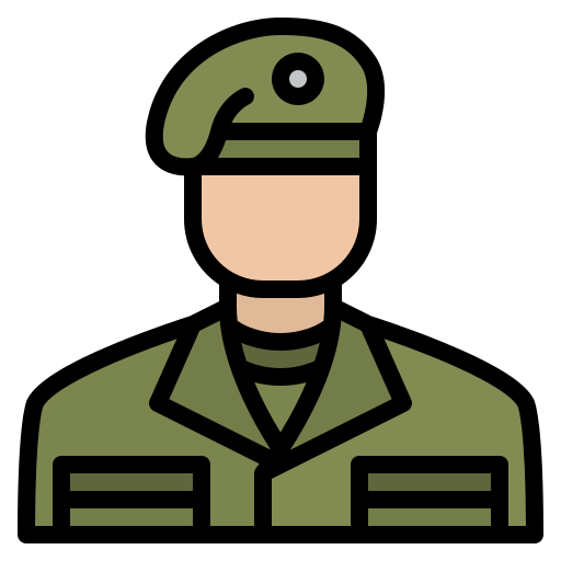 Żołnierz Iconixar Lineal Color ikona