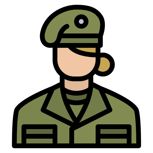 Żołnierz Iconixar Lineal Color ikona