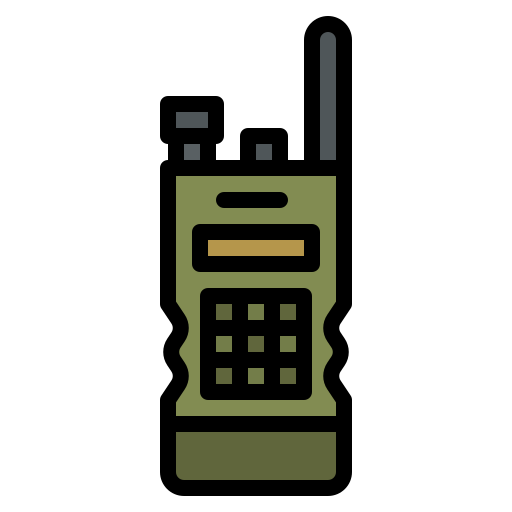 walkie-talkie Iconixar Lineal Color icoon