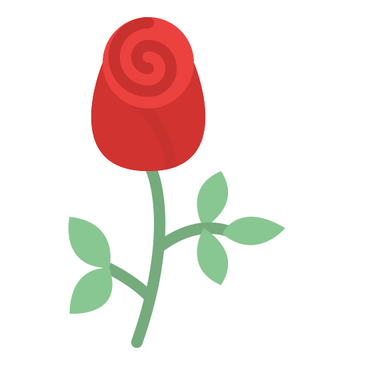 róża Iconixar Flat ikona