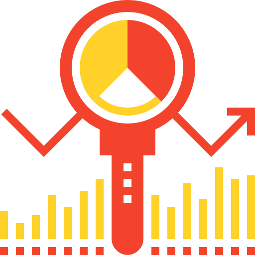 Analytics Maxim Basinski Premium Yellow and Red icon
