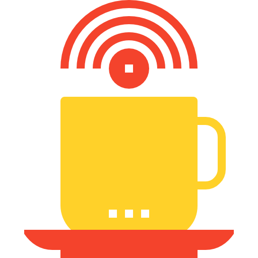 Coffee cup Maxim Basinski Premium Yellow and Red icon