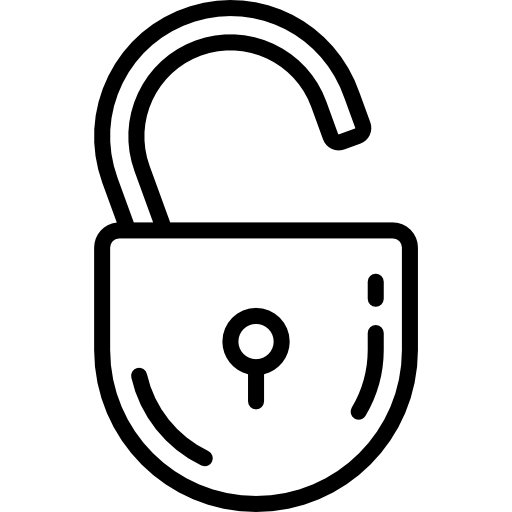Open padlock Special Lineal icon