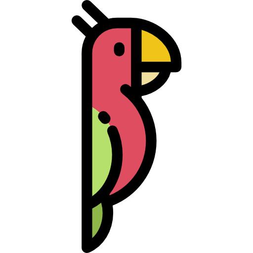 Parrot Detailed Rounded Lineal color icon