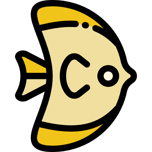 Fish Detailed Rounded Lineal color icon