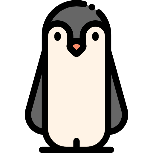 pingüino Detailed Rounded Lineal color icono