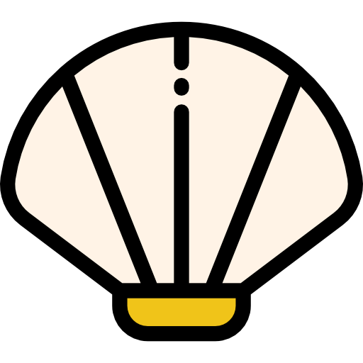 tweekleppig schelpdier Detailed Rounded Lineal color icoon