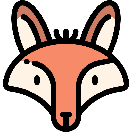 狐 Detailed Rounded Lineal color icon