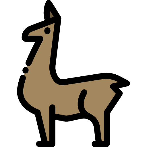 alpaca Detailed Rounded Lineal color icono