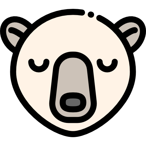 niedźwiedź polarny Detailed Rounded Lineal color ikona