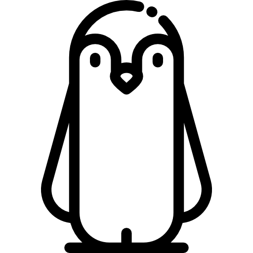 pingüino Detailed Rounded Lineal icono