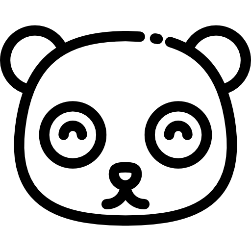panda Detailed Rounded Lineal icono