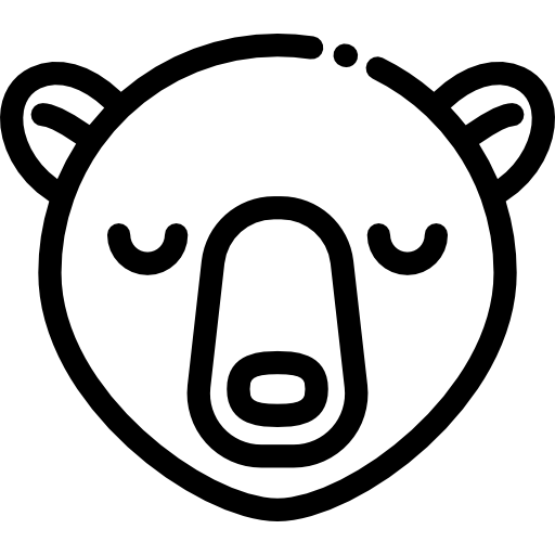 niedźwiedź polarny Detailed Rounded Lineal ikona