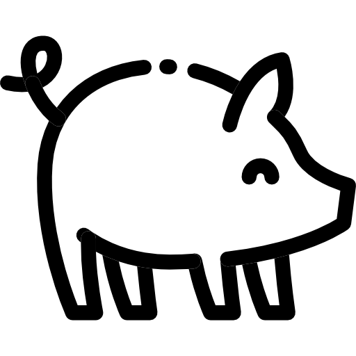 Pig Detailed Rounded Lineal icon
