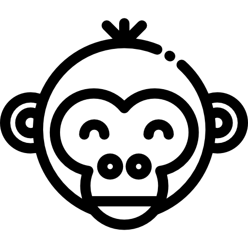 猿 Detailed Rounded Lineal icon