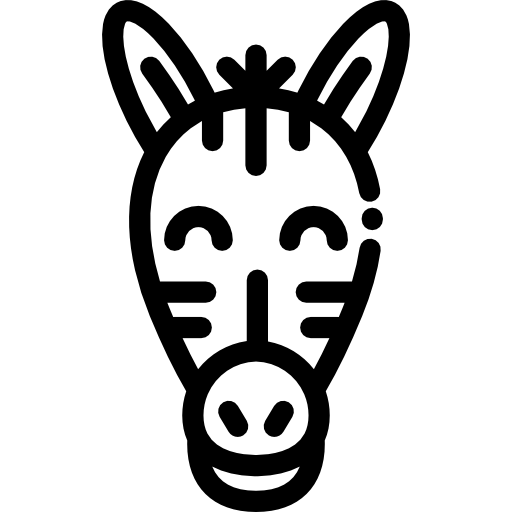 zebra Detailed Rounded Lineal icon