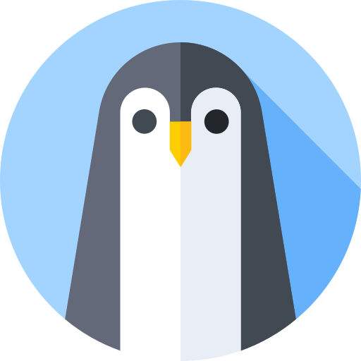 pingüino Flat Circular Flat icono