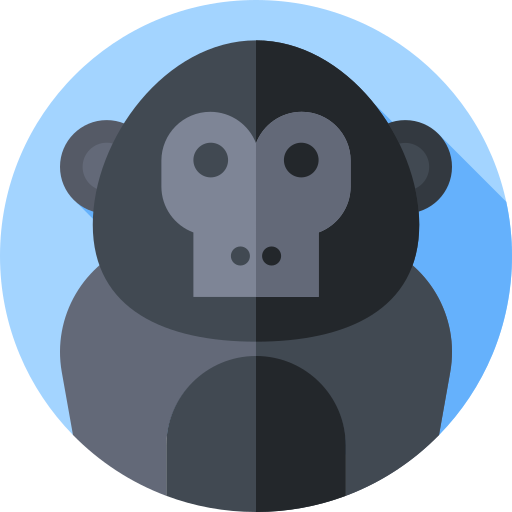 gorila Flat Circular Flat icono