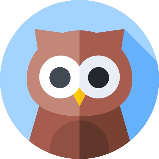 Owl Flat Circular Flat icon