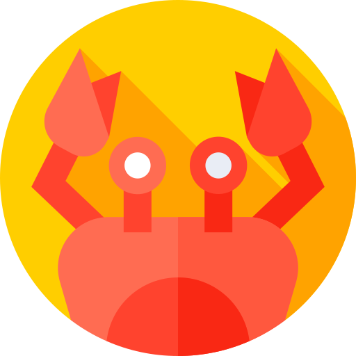 crabe Flat Circular Flat Icône