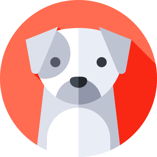 Dog Flat Circular Flat icon