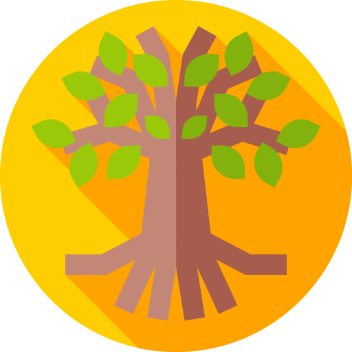 boom van leven Flat Circular Flat icoon