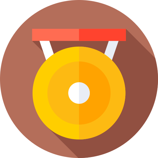 gong Flat Circular Flat icono