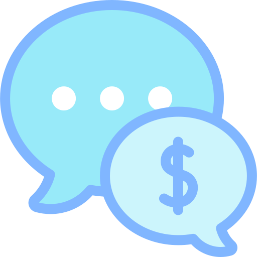 Money talk Detailed color Lineal color icon