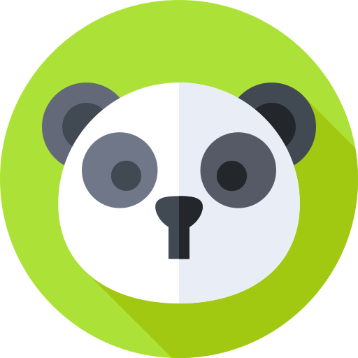 panda Flat Circular Flat icona