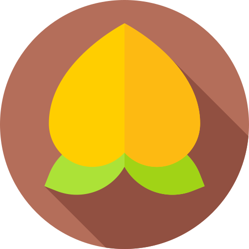 桃 Flat Circular Flat icon
