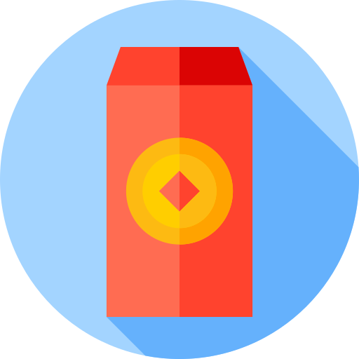 赤い封筒 Flat Circular Flat icon