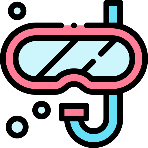 Diving goggles Detailed Rounded Lineal color icon