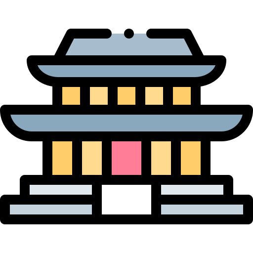 Asian Detailed Rounded Lineal color icon