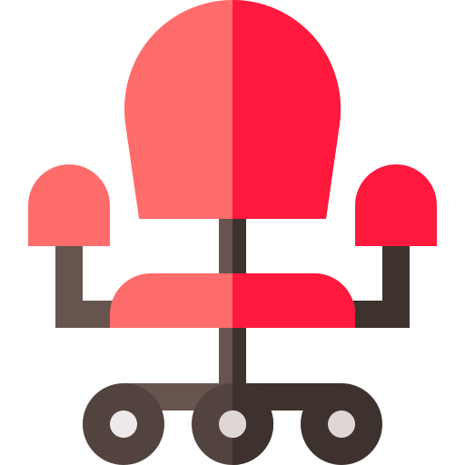 chaise de bureau Basic Straight Flat Icône