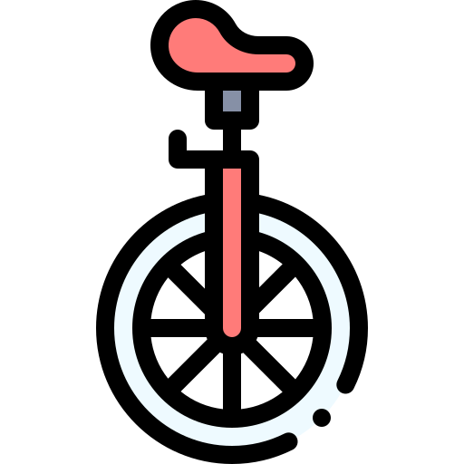 Unicycle Detailed Rounded Lineal color icon