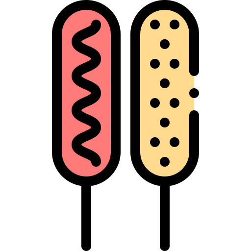 parówka w cieście kukurydzianym Detailed Rounded Lineal color ikona