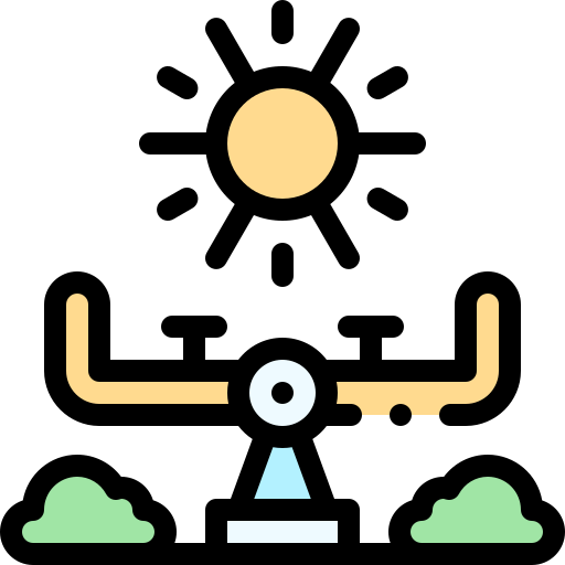 Seesaw Detailed Rounded Lineal color icon