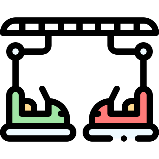 범퍼카 Detailed Rounded Lineal color icon